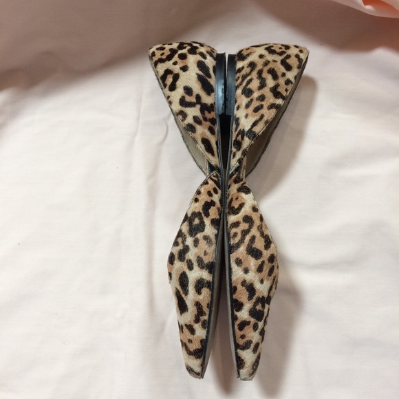 Sam Edelman Leopard Print Calf Hair Pointed Toe Rodney D’orsay Flats - Picture 5 of 11